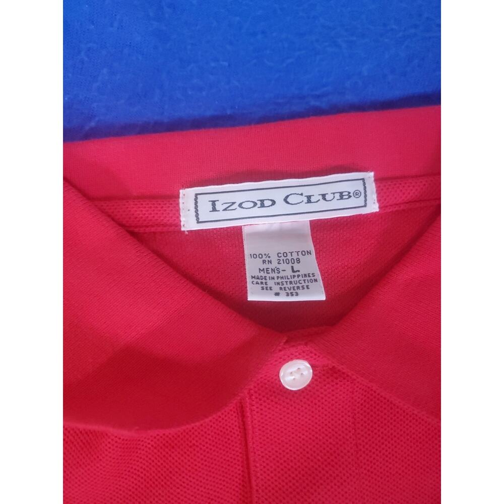 Vintage Izod Club Dewar's NWOT Red Polo Shirt Men's Size Large Nwot - Picture 13 of 15